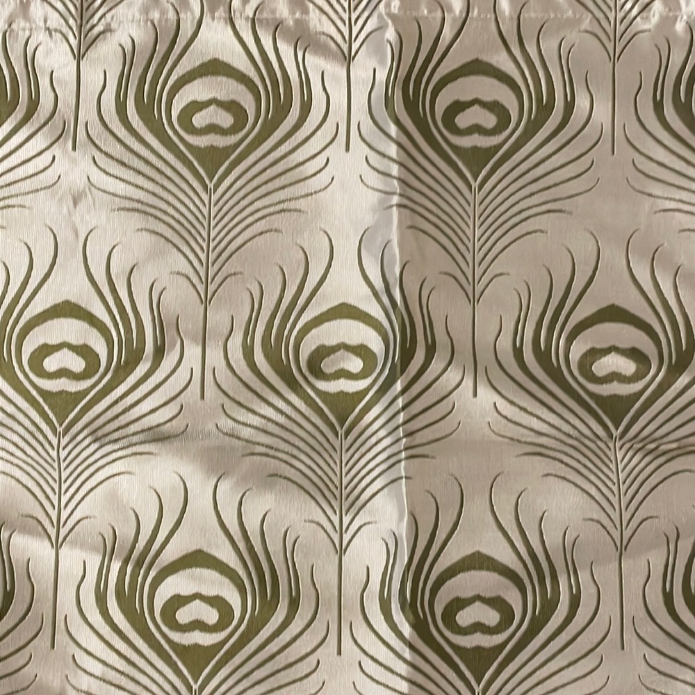 Silk pillow cover peacock feather Thomas Paul